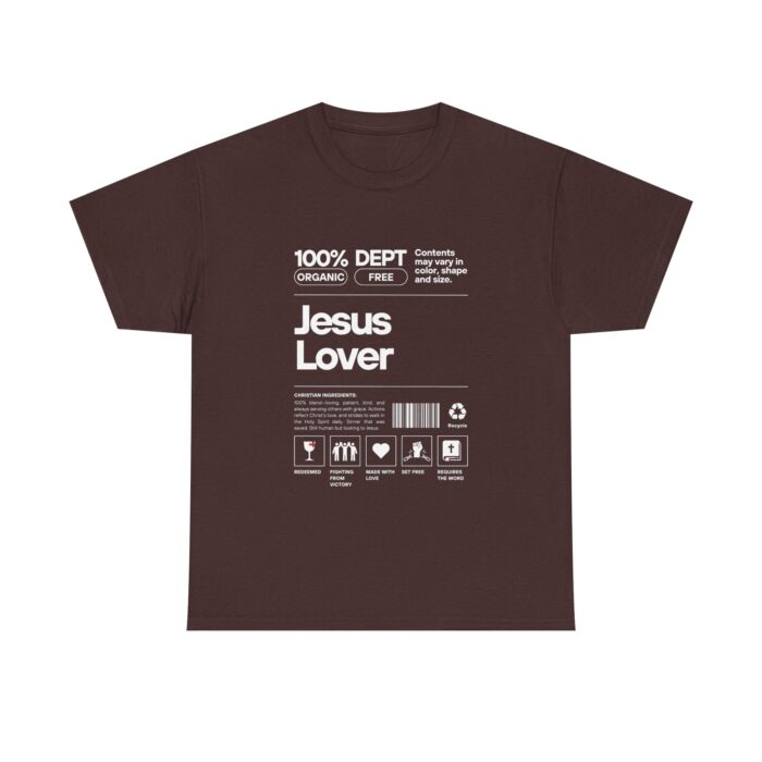 Unisex Heavy Cotton Jesus Lover Ingredients Tee